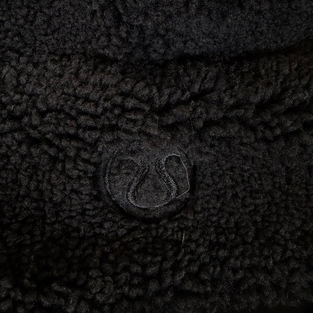 Lululemon Scuba Oversized Half-Zip Hoodie Black Fleece Cropped Womens LW3EQNS - Picture 4 of 12